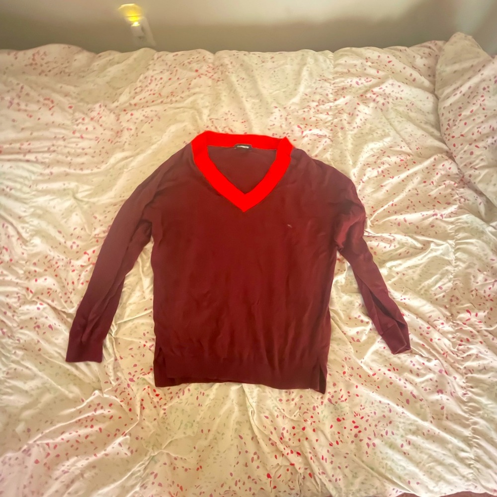 burgundy large sweater